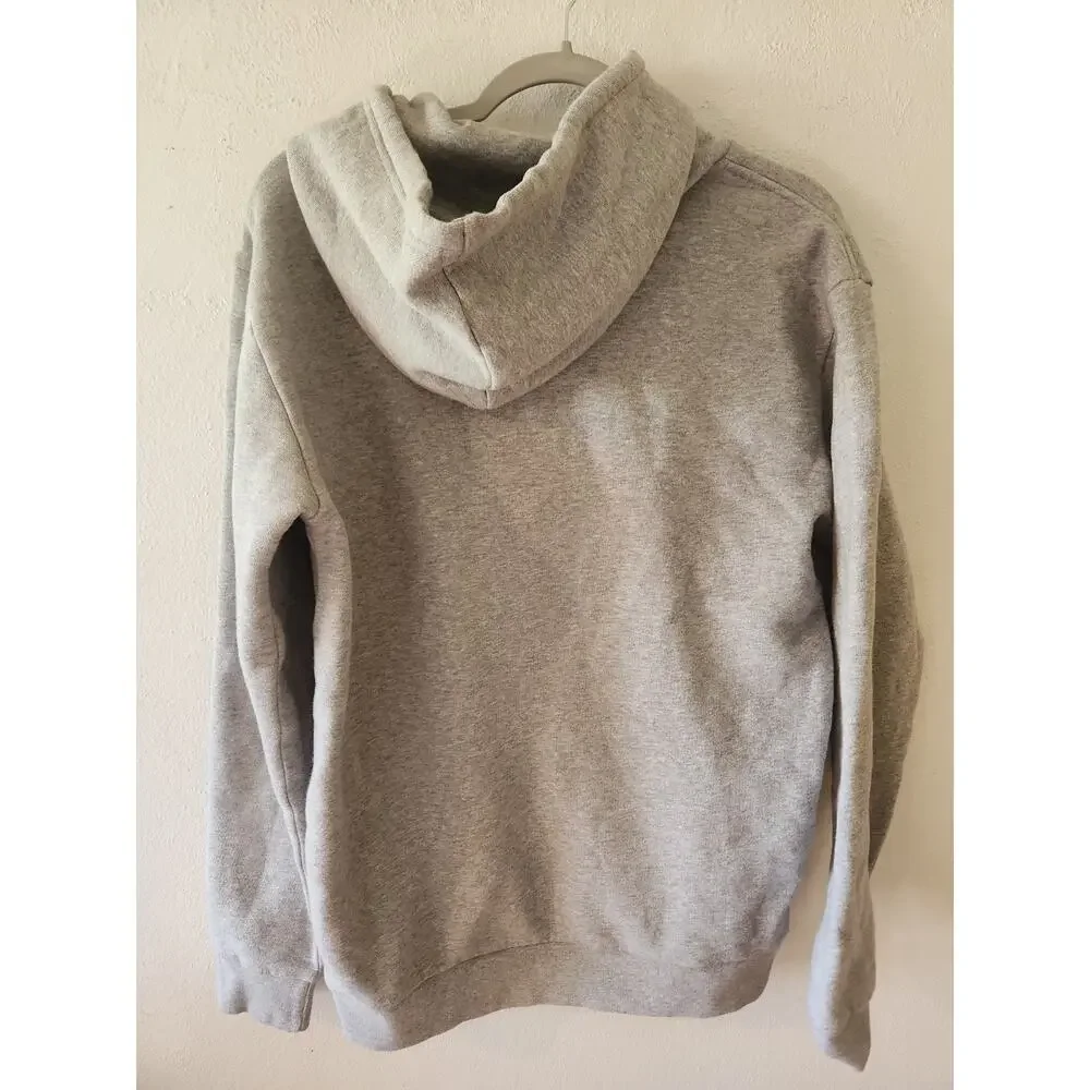 Adidas Gray Pullover Hoodie Logo Drawstring Pockets Medium Men's M